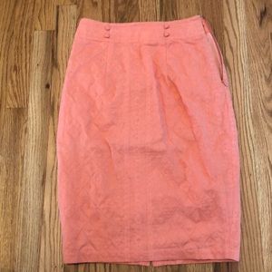 NWOT Anthropologie Embroidered Pencil Skirt